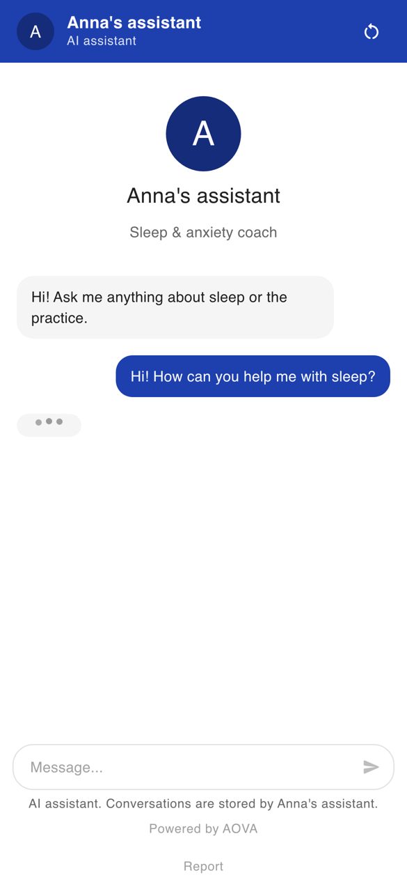 The chat page on a phone